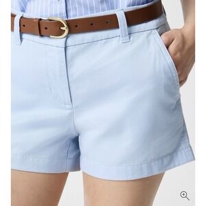 J. Crew Women's Classic Chino Short Size 0 Light Blue 3.5" Inseam Pockets